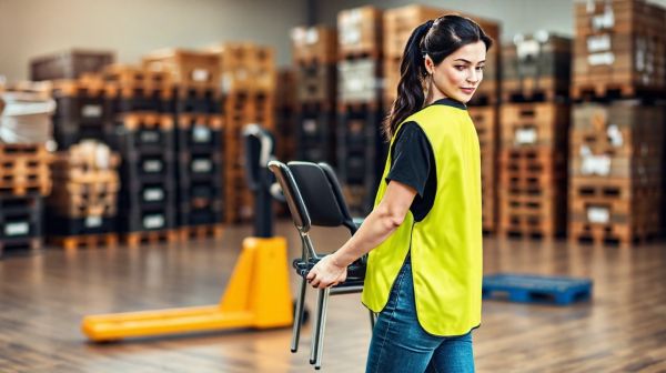 Découvrez le transport facile des chaises empilables avec des outils astucieux
